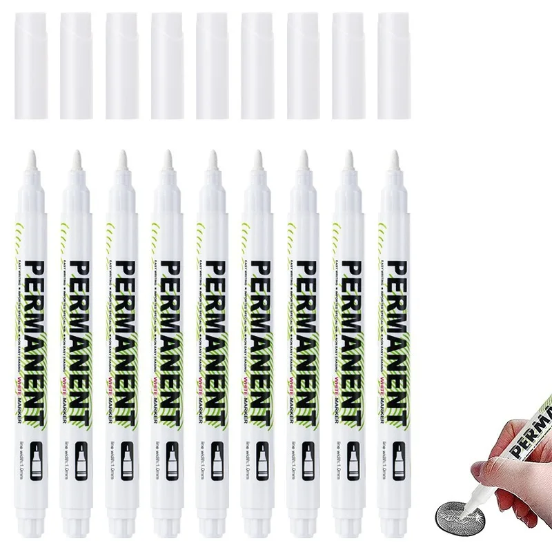 Tee Height Marker - 1/5/20 ชิ้นปากกามาร์กเกอร์สีขาวกันน้ำสีแอลกอฮอล์สีน้ำมันยางเพ้นท์กราฟฟิตี้ปากกาถาวรสำหรับผ้าไม้หนัง 1.0 มม.