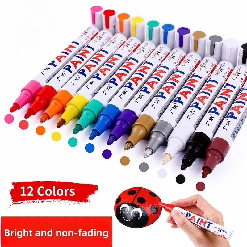 Tee Height Marker - ทําความสะอาดสีรถล้อยางมันภาพวาดปากกาอัตโนมัติยางยางขัดโลหะถาวร MARKER Graffiti Touch Scratch WET