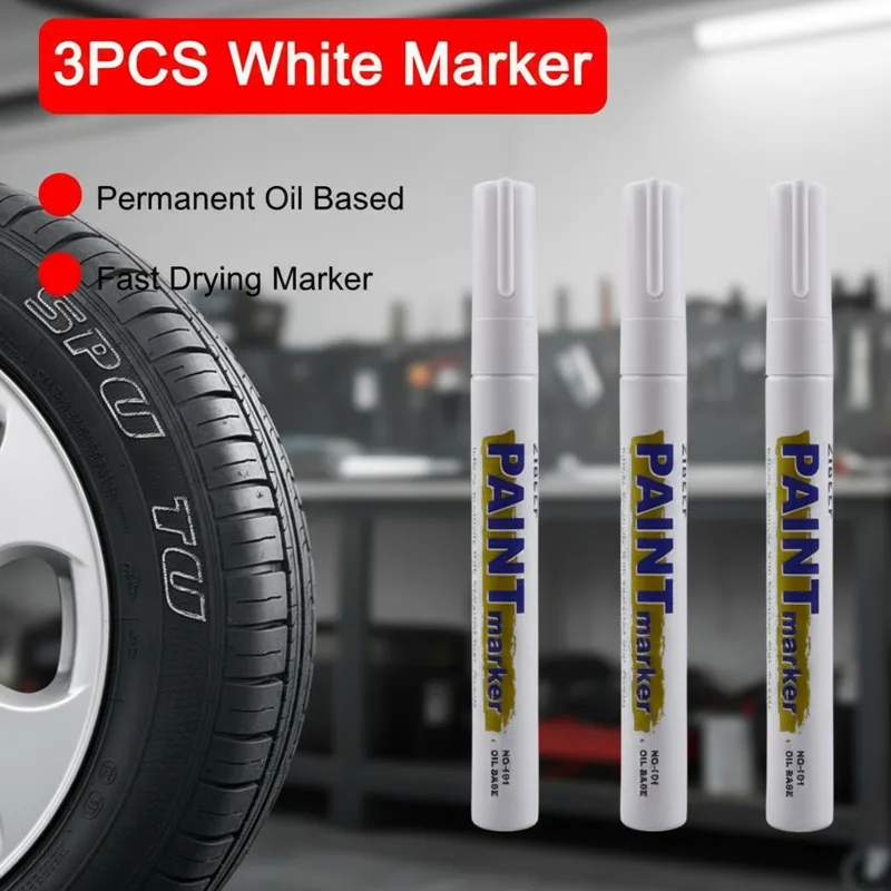 Tee Height Marker - ปากกาเขียนยางรถยนต์ 1/3/4 ชิ้น ปากกาสีสำหรับทำเครื่องหมายขอบล้อรถยนต์ ปากกาสียางรถยนต์ ปากกาสีถาวร