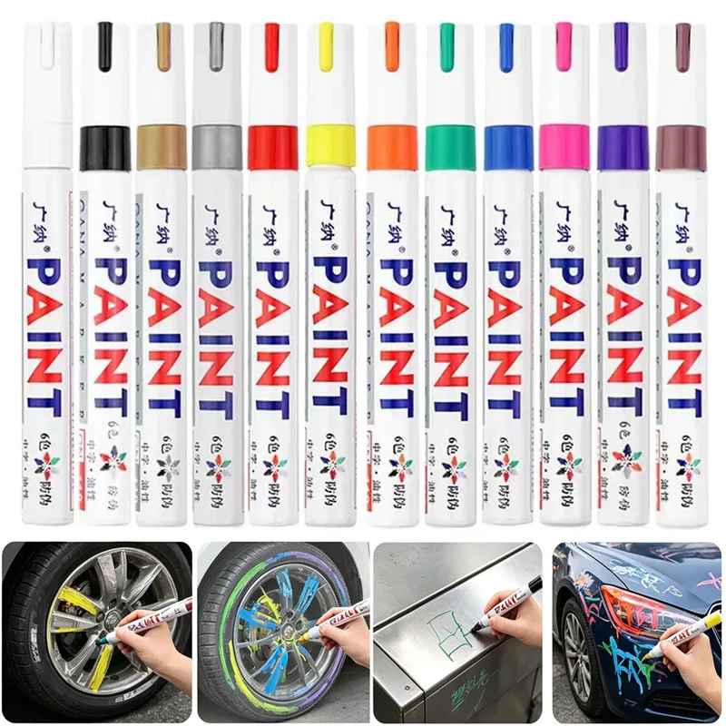 กวงนา 6/12 ชิ้น ปากกาสีถาวรหลา - Tee Height Marker บทวิจารณ์และราคา